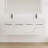 60" Bathroom Vanity with Sink, 60 Inch Floating Vanity, Double Sink Wall Mounted Vanity Combo, Modern Bathroom Vanity Set with 4 Doors and Resin Basin Sink-1010040963