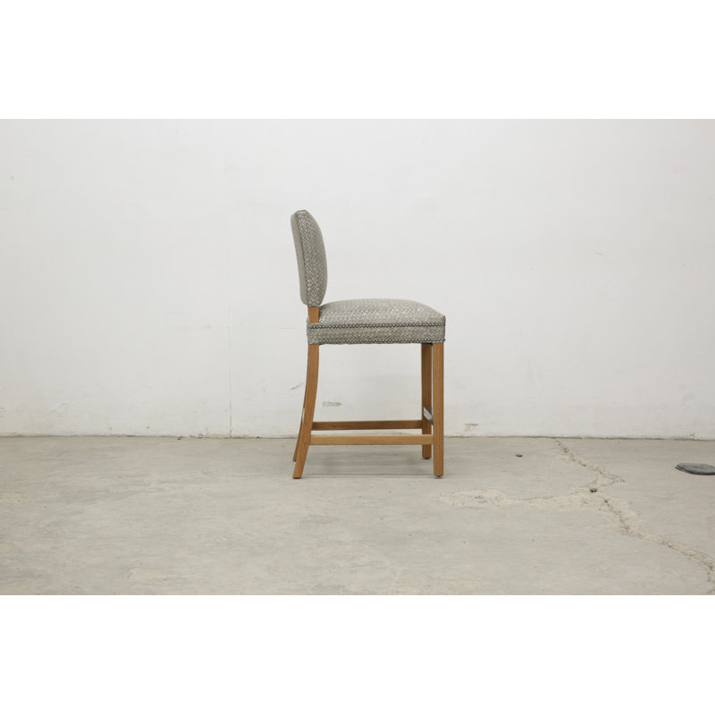 Santa Monica Upholstered Bar Stool with Solid Wood Frame