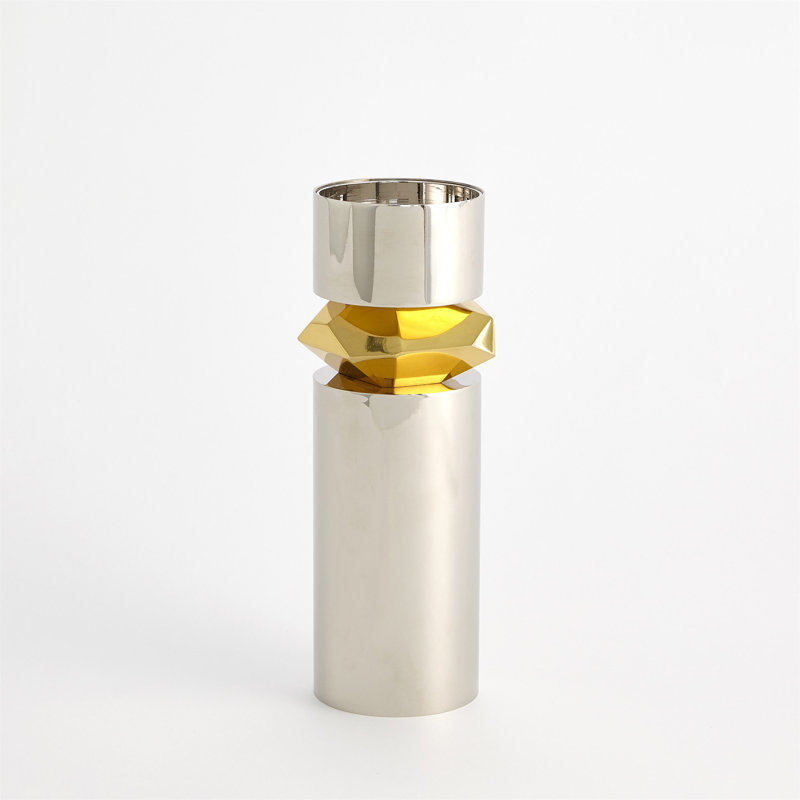 Romano Candle Holder-Tall, Nickel