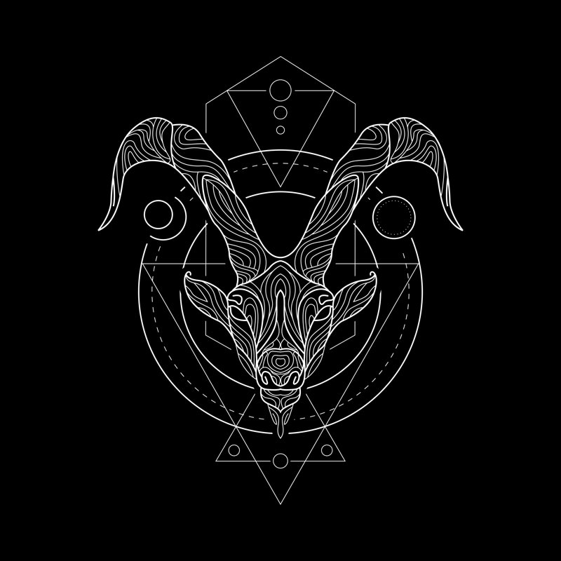 Zodiac Capricorn by Azhartz - Wrapped Canvas Print, 30cm H x 30cm W
