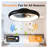 21.7" Black Ultra-Thin Ceiling Fan with Light, Flush Mount, 6-Speed Reversible DC Motor