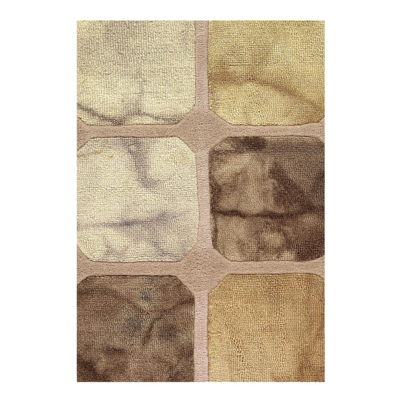 Hand Woven Cotton and Wool Geometric Area Rug
