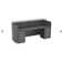 Cason Rectangle Solid Wood Reception Desk with Filing Cabinet