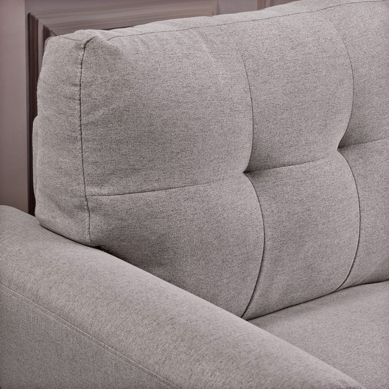 Nanshi Upholstered 79.9'' Sofa, Light Gray Linen Blend