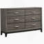 Commode 6 tiroirs Grey Oak