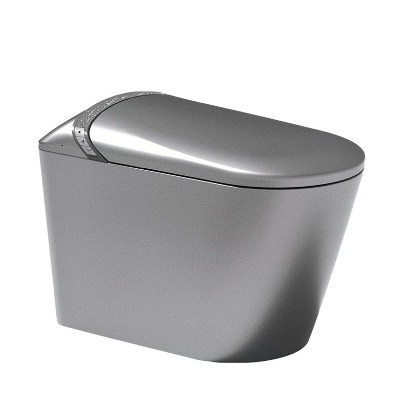 Starry Night Light Smart Toilet with Built-In Bidet | Auto Open/Close Seat, Foot Sensor, Warm Water & Dryer | LED Display, Modern Bathroom Design