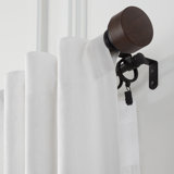Mode Premium Collection 1 1/8 in Diameter Curtain Rod Set with Geo Finials and Steel Wall Mounted Adjustable Rod