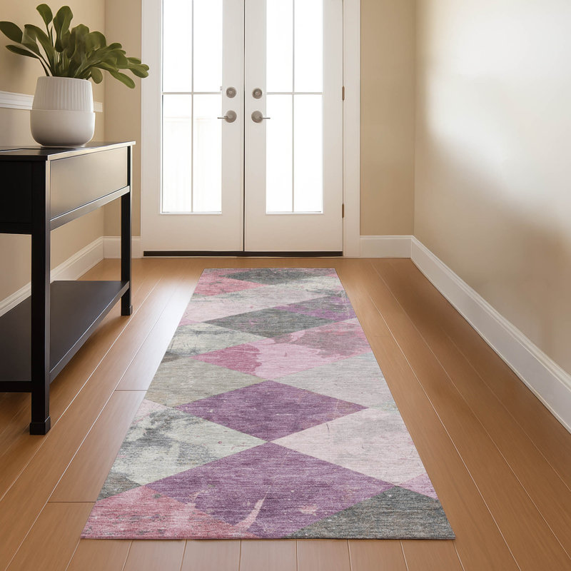 Premium Machine Washable Millbrook AMF1956 Geometric Rug, Runner 2'3" x 7'6"