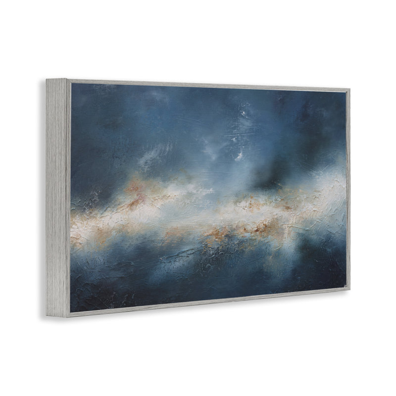 «Beneath The Surface», art de la giclée abstraite encadrée par Lydia Orange, Estampe numérique Farmhouse, H 16 po x l 24 po