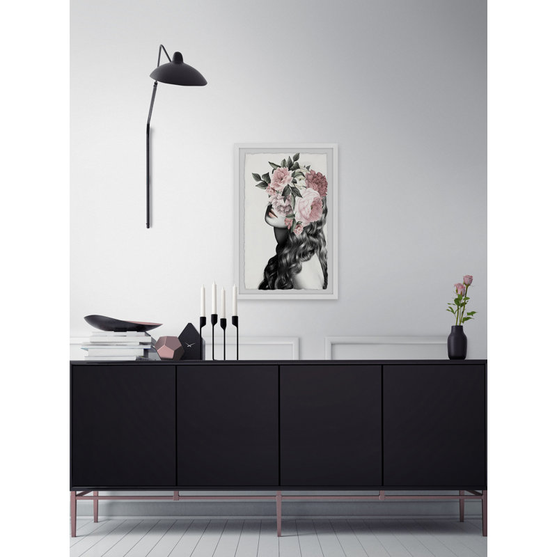 «Curly Bloom», reproduction encadrée, H 45 po x l 30 po x P 1,5 po