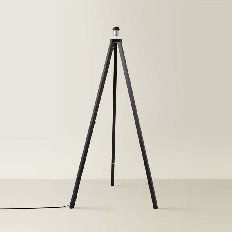 Mejias 130cm Tripod Floor Lamp, Black