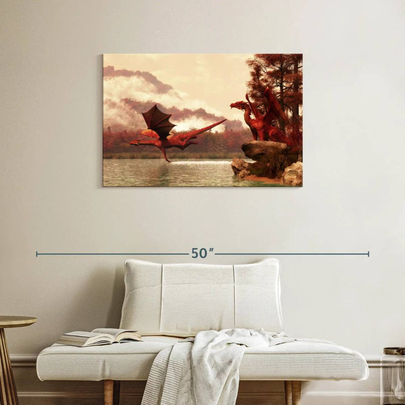 Kelan Autumn Dragons, 24" H x 36" W