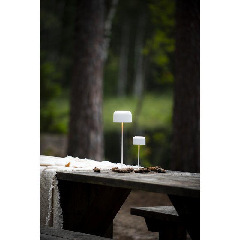 Lille Mini Cordless Table Lamp - USB Rechargeable, Dimmable LED, Elegant Design, White, 20cm H x 7.5cm W x 7.5cm D