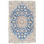 Modra Oriental Area Rug in Light Blue