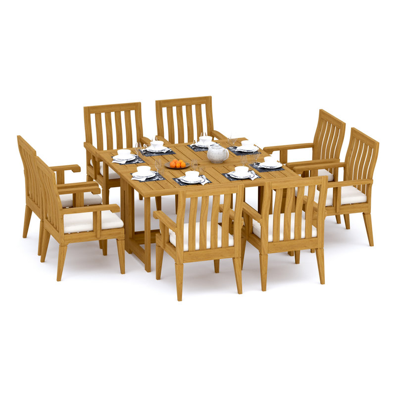 Caranas Outdoor 9 - Piece Teak Dining Set
