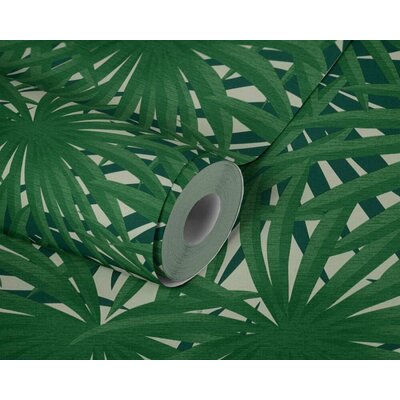 Concord Wallcoverings Floral Modern Textured Wallpaper Featuring Palm Tree Leaves -  Bayou Breeze, 1B51857F05464E18B3F79E265777F338