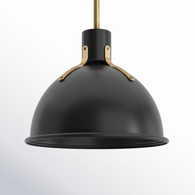 Clendon 1-Light Dimmable Metal Dome Pendant