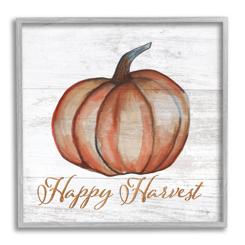 «Happy Harvest Pumpkin Country» à -311, H 24 po x l 24 po x P 1,5 po, Estampe numérique Farmhouse