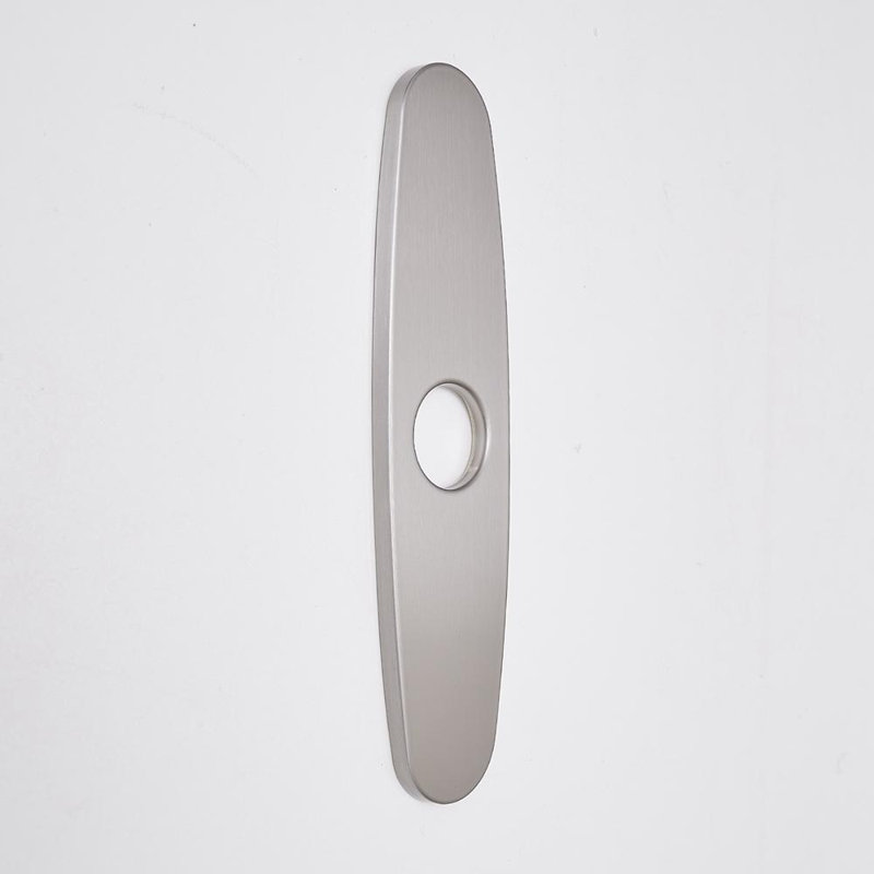 10 po Écusson de plaque de recouvrement pour évier de cuisine, Nickel brossé