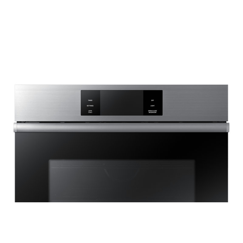 30" Microwave Combination Wall Oven Steam, Contemporary, Silver Stainless