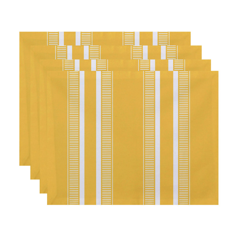 Ensemble de napperons 4 pièces Evanni Dashing, Jaune