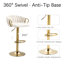 Swivel Upholstered and Velvet Bar Stool-515143445