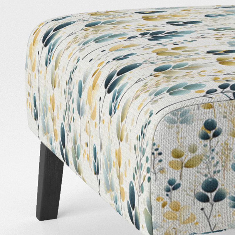 Minimalist Botanics - Fauteuil de chambre rembourré bohémien et éclectique