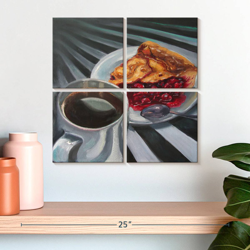 Tarte et café Yarlin, H 18 po x l 18 po