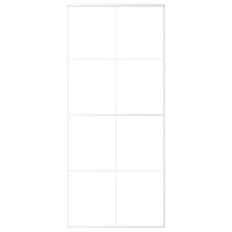 Isher Glass Sliding Door, 205cm H x 90cm W, White