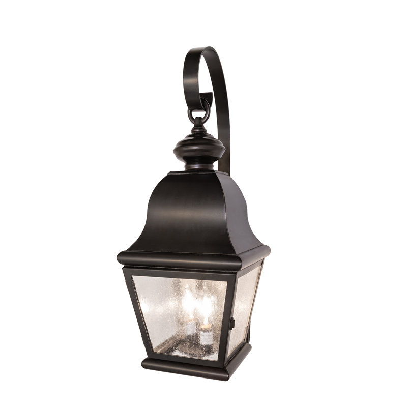 2 - Light Armed Sconce, 22" H x 9" W x 9" D, Craftsman Brown