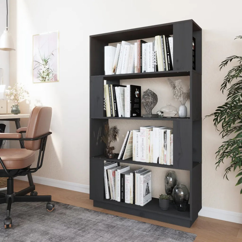 Irazema 132cm H x 80cm W Standard Bookcase, Grey