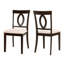 Ensemble de chaises de salle à manger rembourrées Haven avec dossier ovale ajouré et pieds en bois d'hévéa-135411851