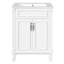 Meuble-lavabo 24 po avec lavabo supérieur, armoire de rangement moderne avec 2 portes à fermeture douce et tablette réglable, structure en bois massif-468015076