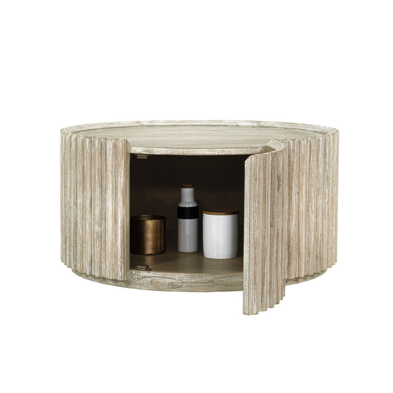 Castile Round Coffee Table With 1-Door