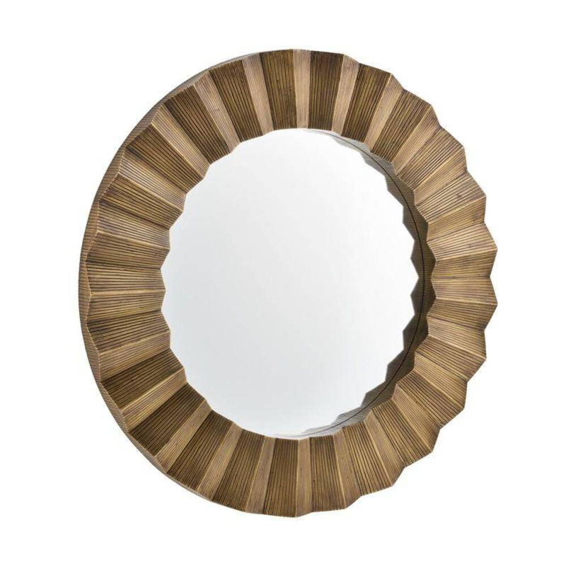 Kelby Round Brass Mirror