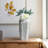Modern Sculptural Stoneware and Porcelain Vase with Geometric Silhouette and Contemporary Casual Design
