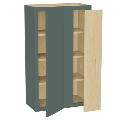 Gallery Express Rowan Plywood Assembled 24 in W X 12 in D X 42 in H Corner Blind Kitchen Cabinet Right in Meadow