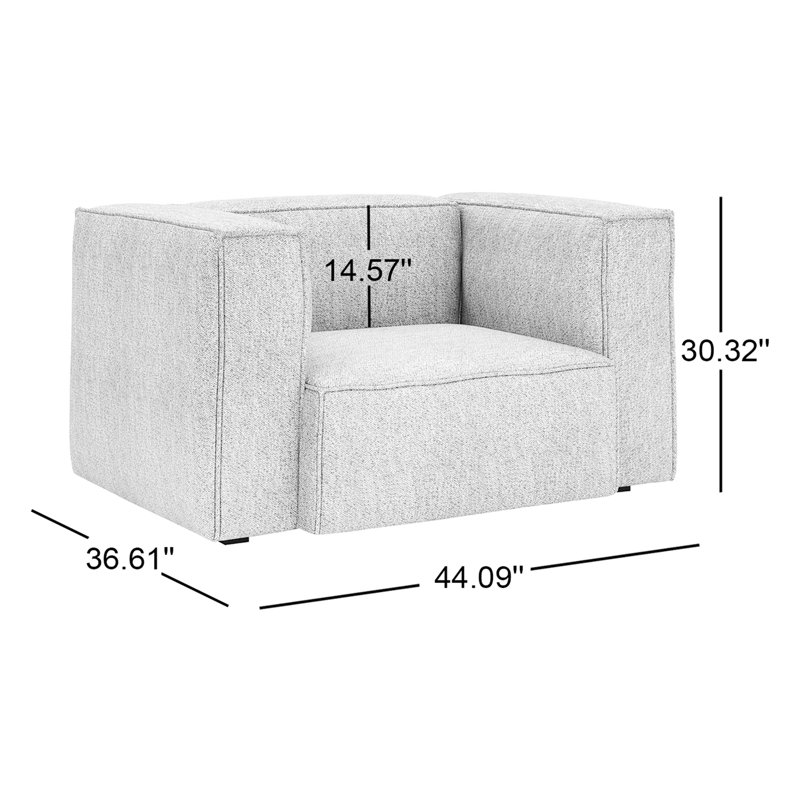 Fauteuil en velours côtelé Shonnard, vert olive, Boucle performance taupe