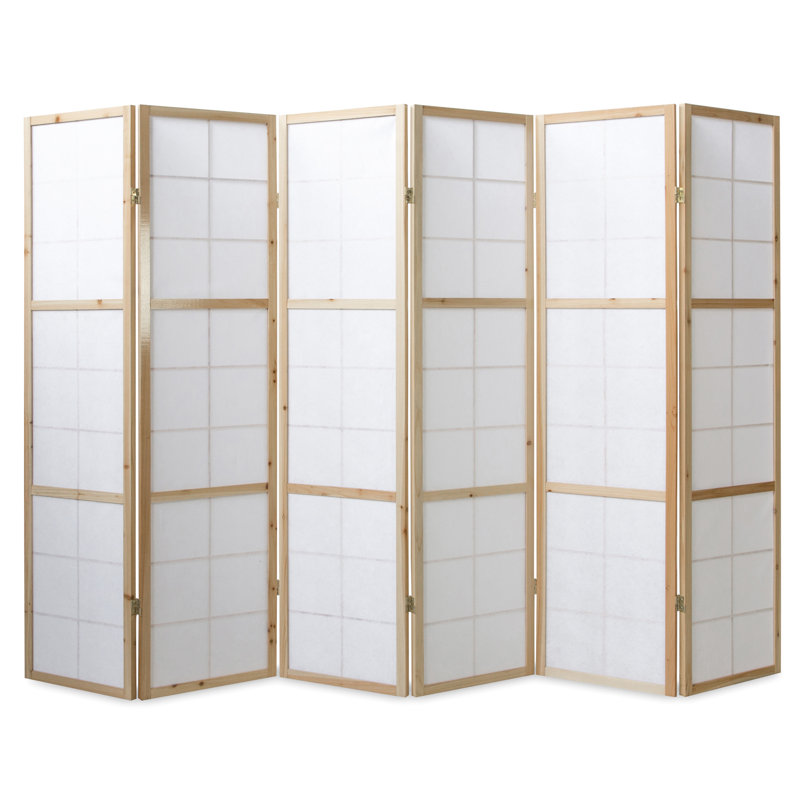Bastian Room Divider, Natural, 6 Panels