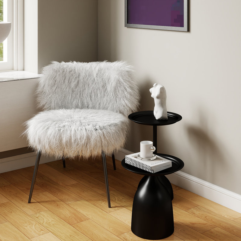 Side Coffee Table Set, Living Room Small Round End Table, Metal Nesting Tables Pedestal Tables Sofa Side And Bedside Console Table