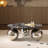 Simple creative round marble coffee table-104071018