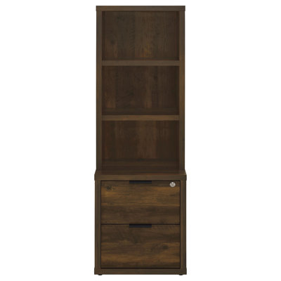 3-shelf Bookcase USB and Lockable Drawer