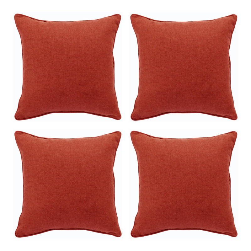 Efren Square Cushion, Terracotta