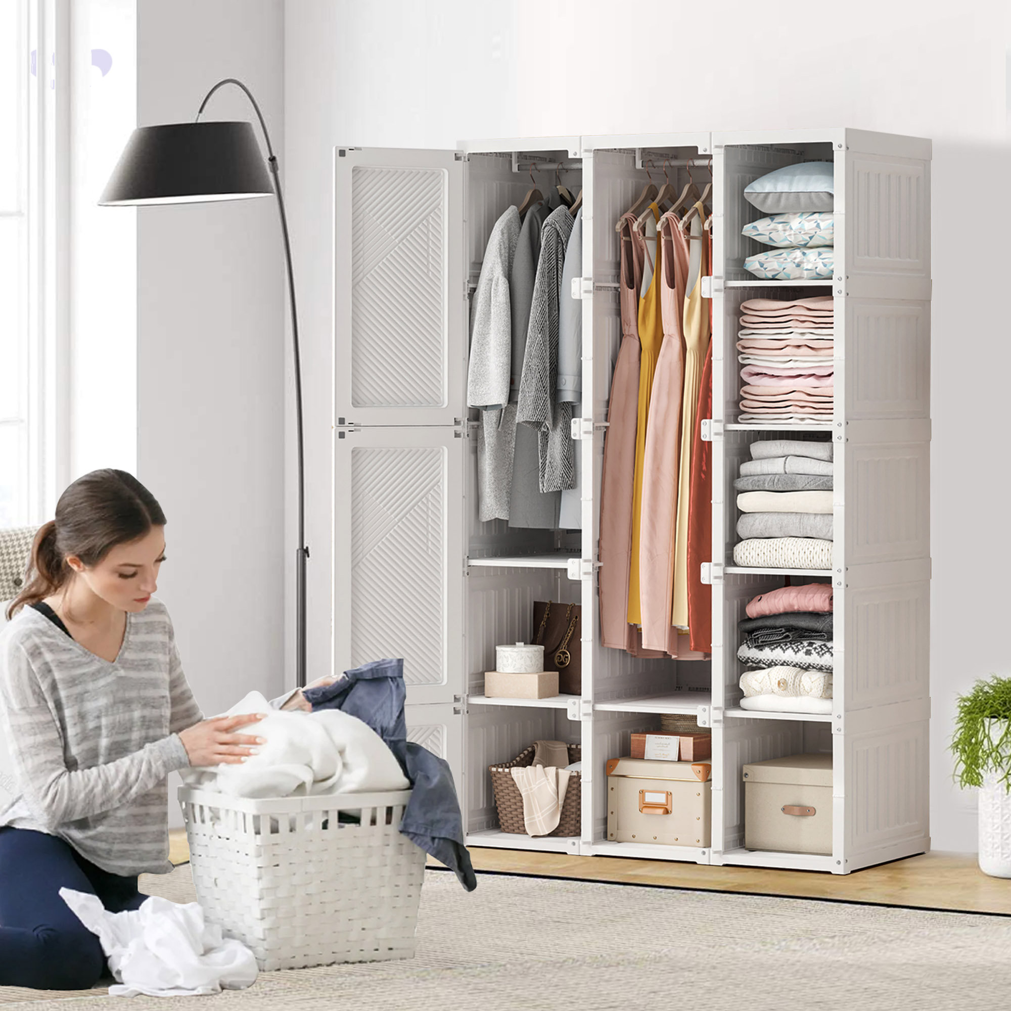 Latitude Run® Storage Organizer Clothes Dresser For Living Room | Wayfair