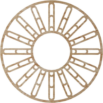 Médaillon de plafond en bois Hale