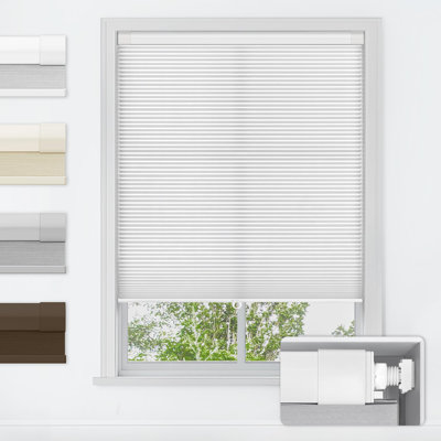 Rideaux cellulaires sans fil sans outils pour la maison Lazblinds No Tools No Drill, stores isolants et filtrants en nid d'abeille pour la maison, l 32 po x H 36 po, blanc