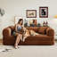 Canapé-lit convertible de 200 cm (78,8 po) avec coussins de soutien lombaire et accoudoirs, canapé-lit futon confortable, canapé d'angle modulaire sans dossier, tissu en velours côtelé, pour salon et chambre.-1314372551