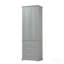 Grande armoire de rangement avec trois tiroirs pour salle de bain / bureau, gris-55811265