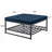 Macaire Coffee Tables, Modern Upholstered Tufted Center Table with Metal Shelf, Square Coffee Tables-651188069