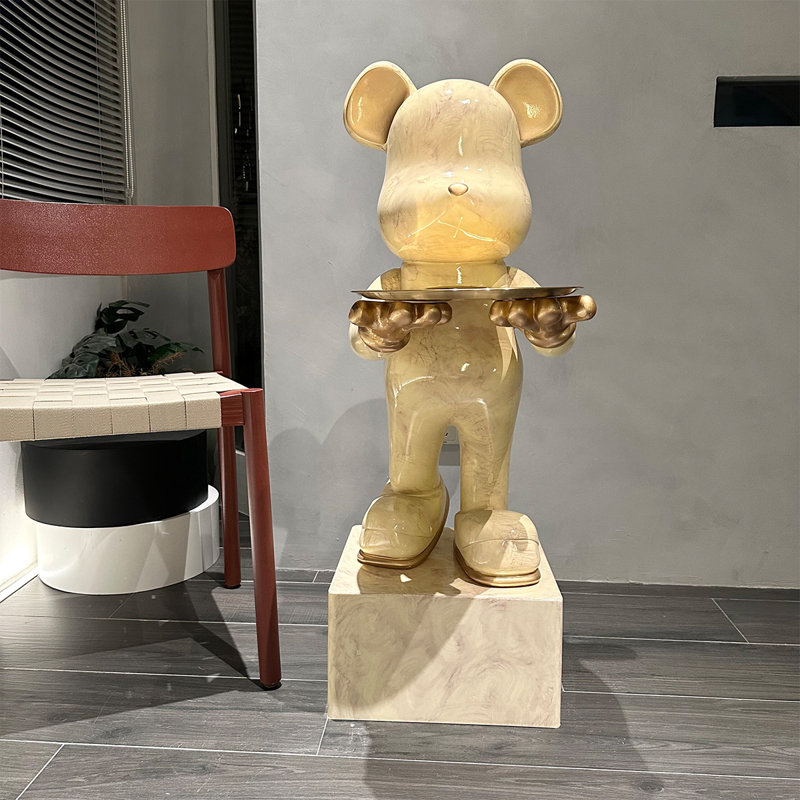 Jaune + résine en forme libre + objet décoratif en plastique, Jaune
